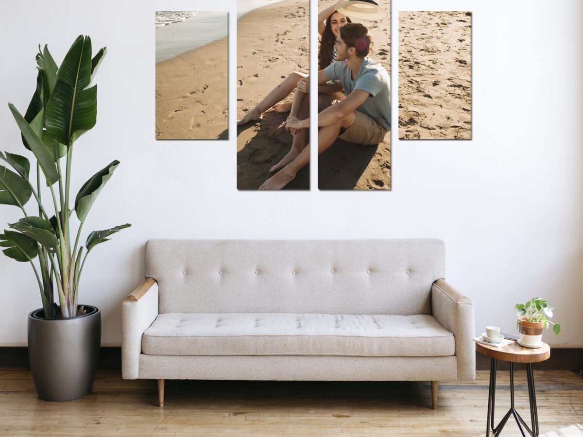 Wall Display 4 Piece Split Canvas Photo Print.