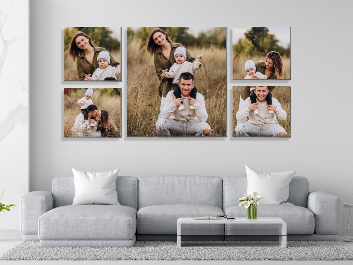 Wall Display Canvas Photo Prints 5 Mix Design